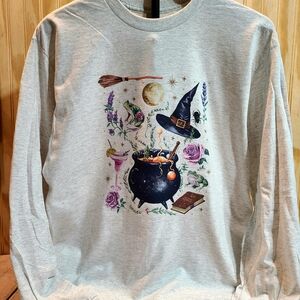 Halloween Witchy Things Graphic Long Sleeve Shirt